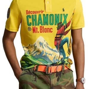 Polo by Ralph Lauren Yellow Chamonix Graphic Polo